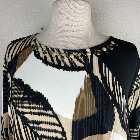 NWT Alfred Dunner Womens Blouse Featuring Beads Around the Neck Size PL - Picture 2 of 7